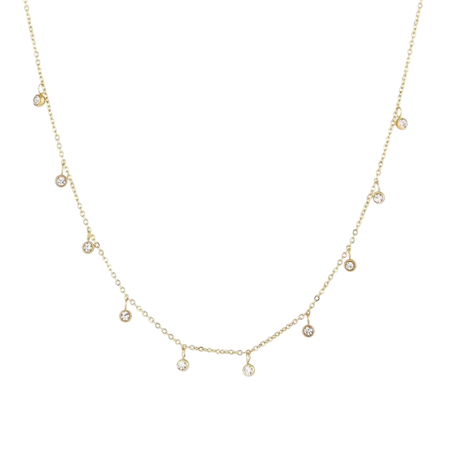 Dainty Cz Charm Necklace