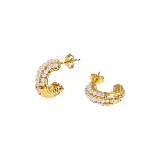 Belgravia Pearl Dainty Hoops