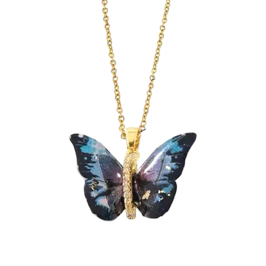 Illusion Crystal Mariposa Necklace