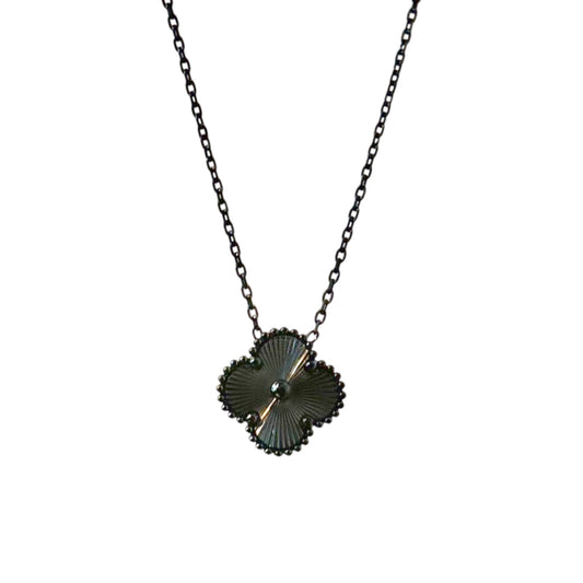 Black Alhambra Clover Necklace