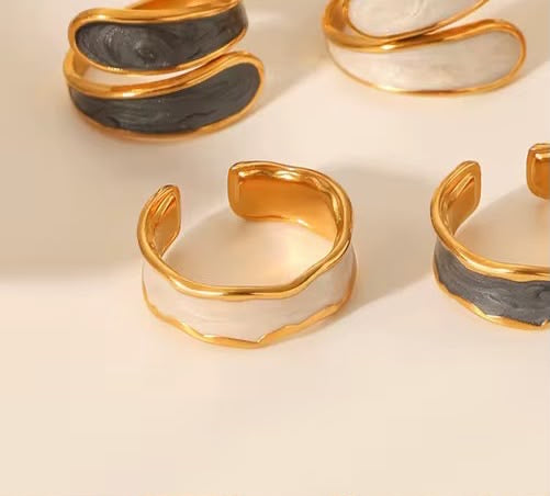 Glittery Cloud Band Ring