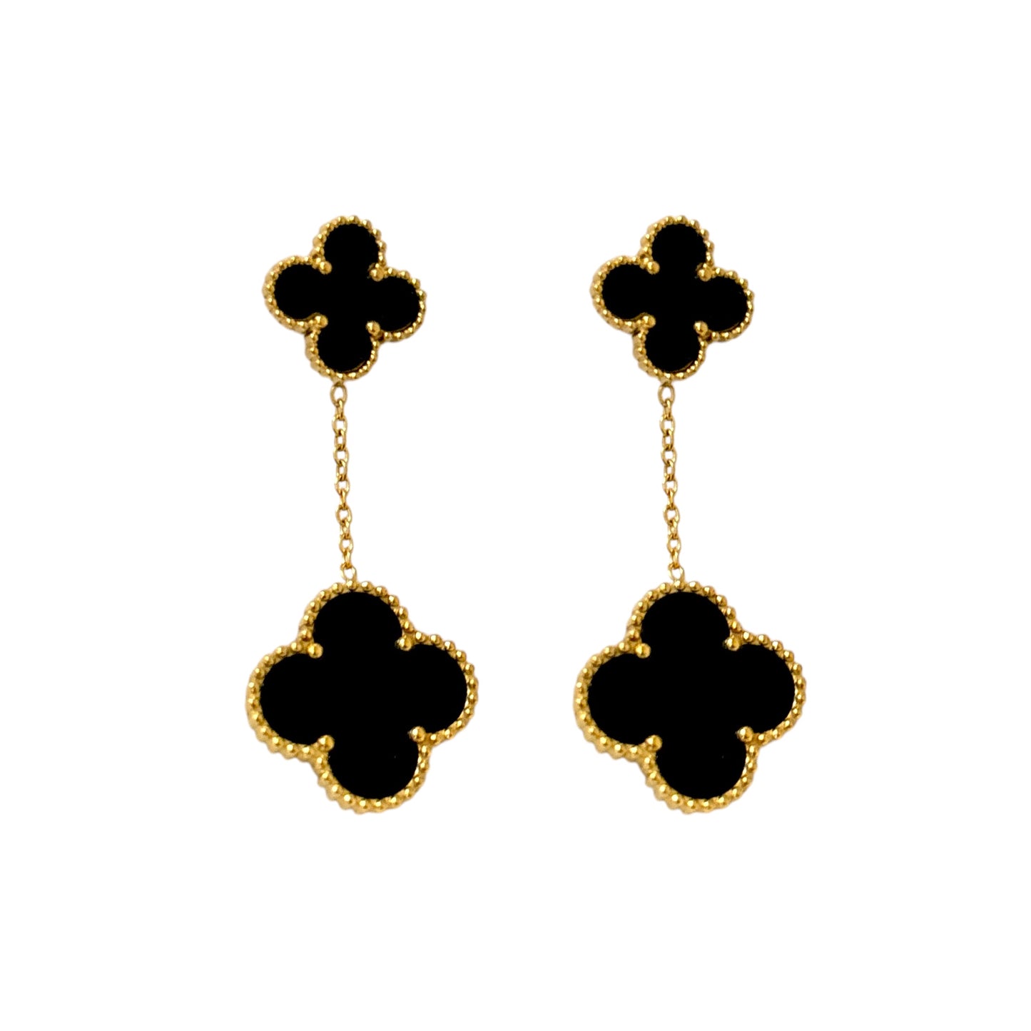 VC Black Drop Studs -18K