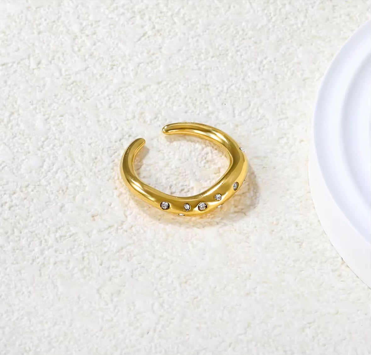 Diamond Wave Ring