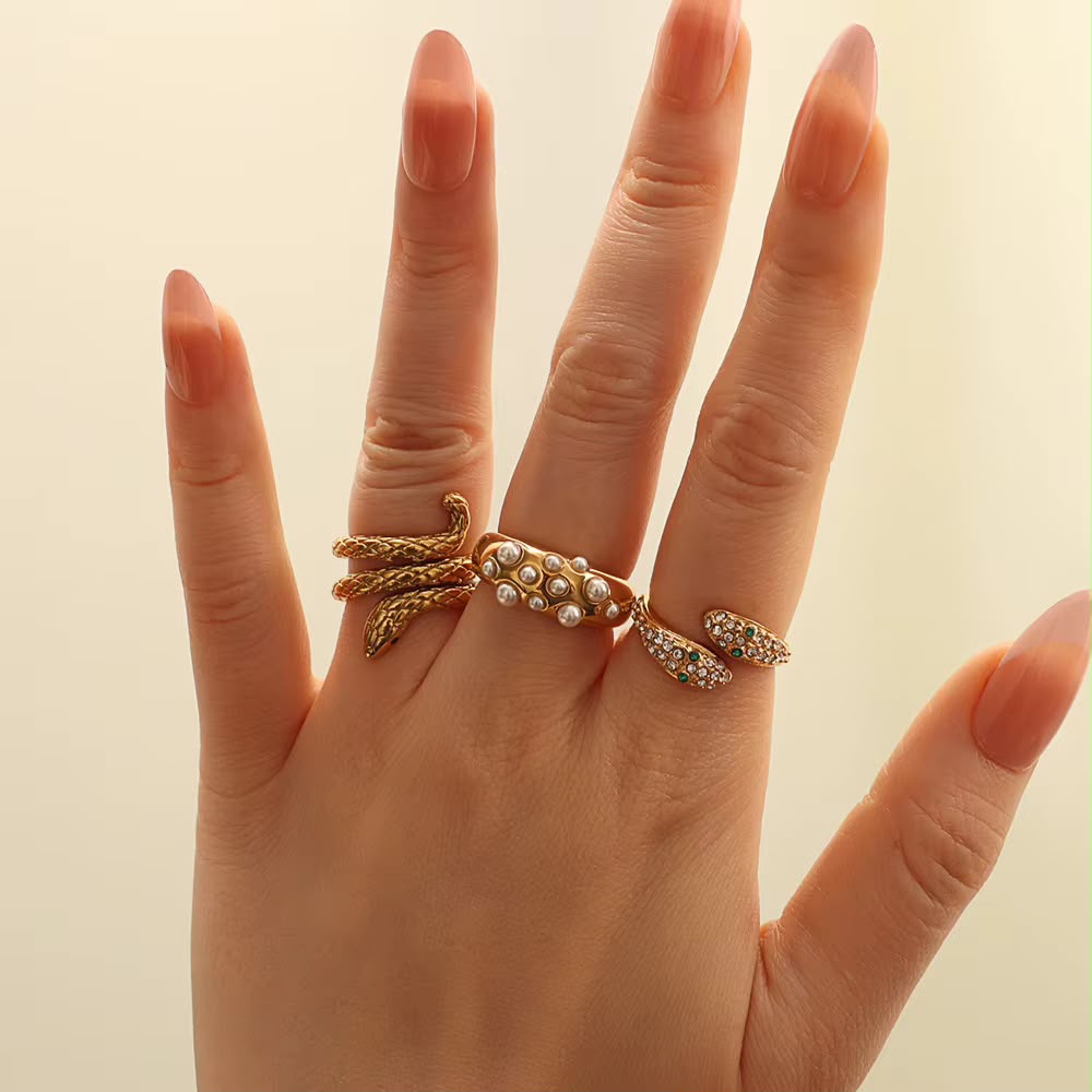 Pearl Dome Ring -Adjustable