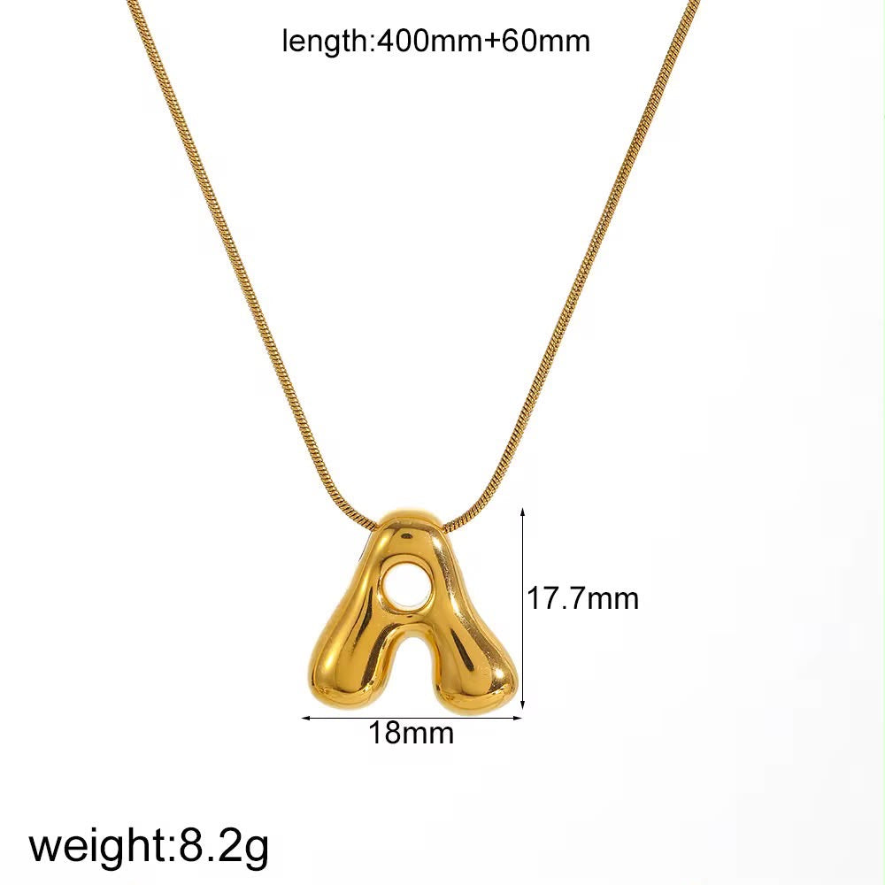 Bubble Initial Necklace