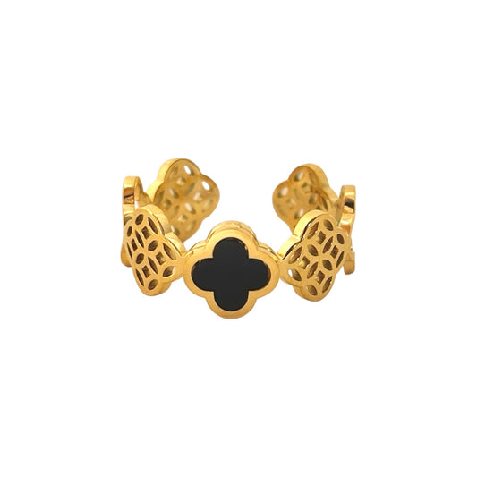 Clovia Black Majestic Rings -Adjustable