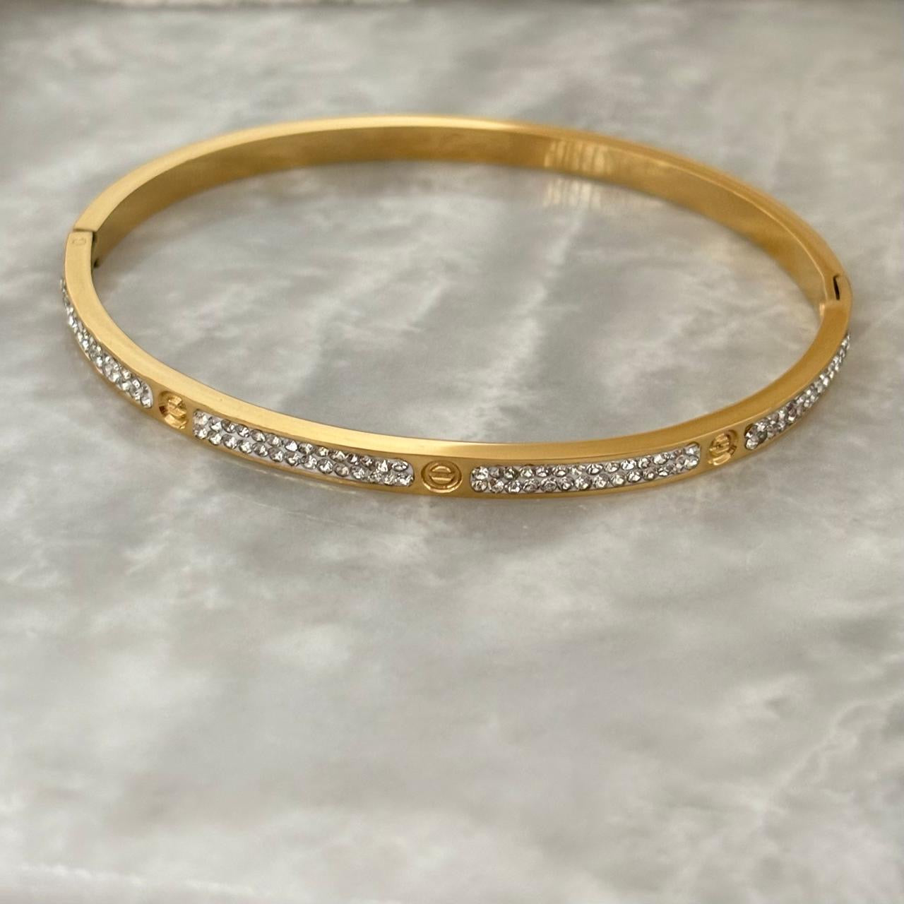 Luxe Glitz Diamante Bracelet -18K