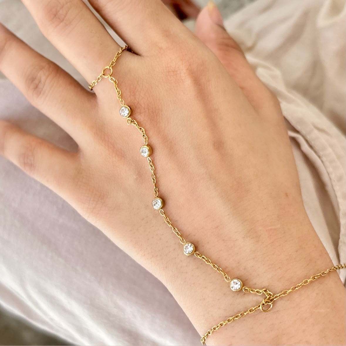 Isabelle Diamond Hand Chain