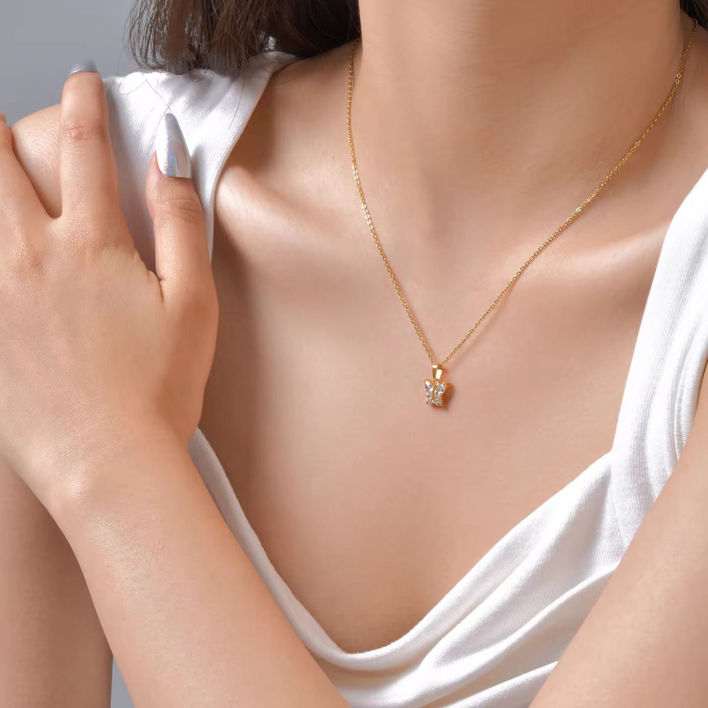 Glass Wings Necklace