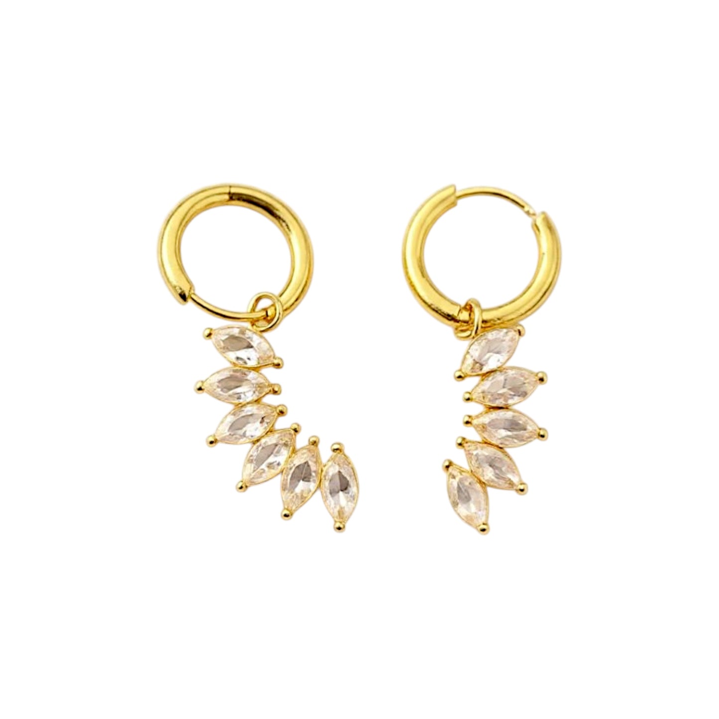 Dazzling Charm Hoops