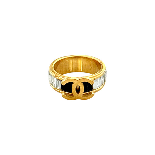 LUX Coco Zircon Baguette Ring -Two Way | 18K