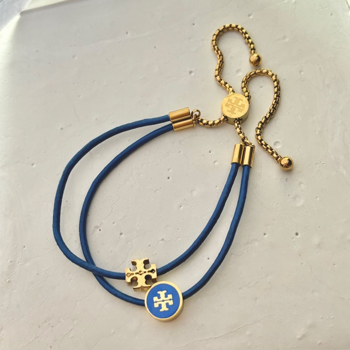 Layered Kira Tb Charm Bracelet -Royal Blue