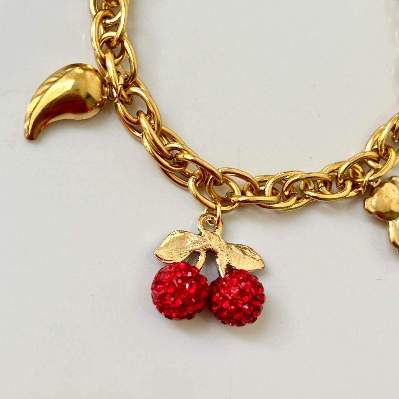 Cherry Blossom Charm Bracelet