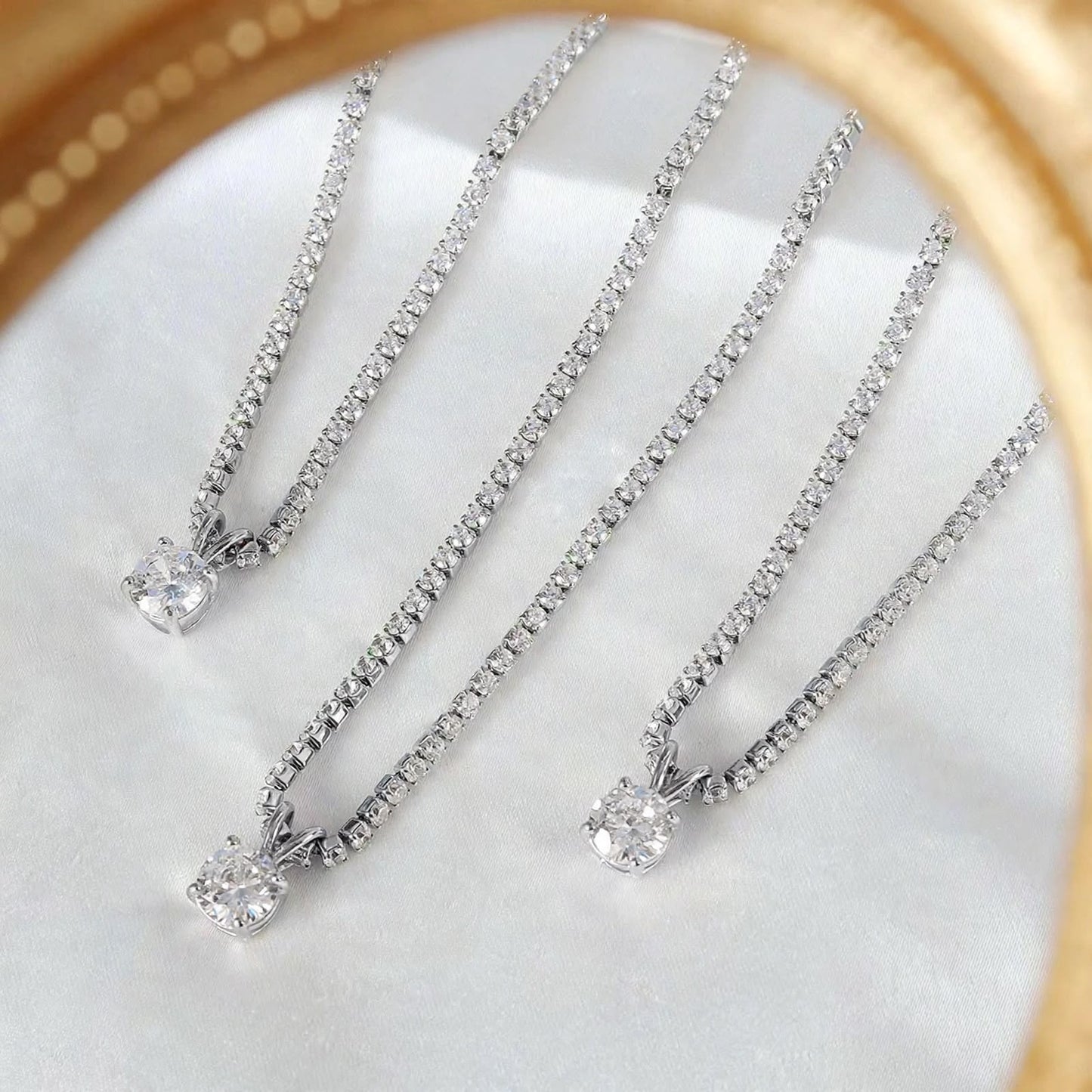 Diana Tennis Solitaire Necklace -Two Ways