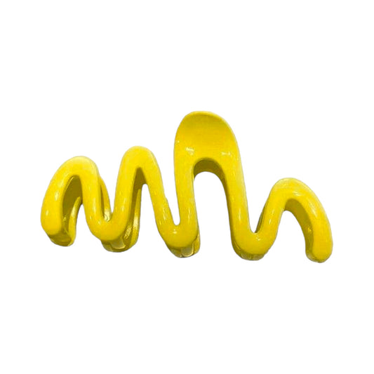 Wave Claw Clip -Yellow