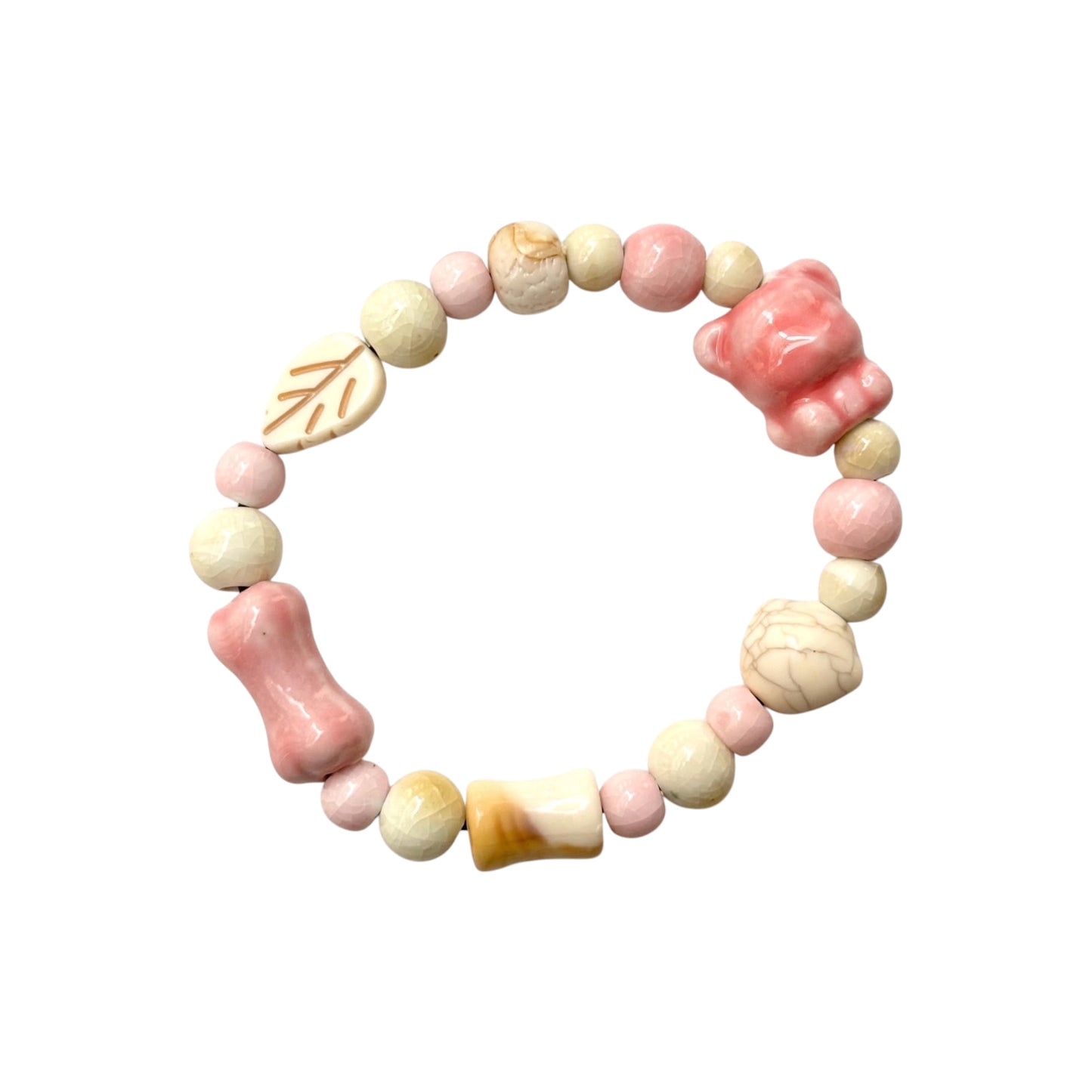 Teddy Blush Beaded Bracelet