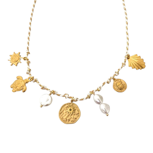 Ariel LUX 7 Charm Cord Necklace