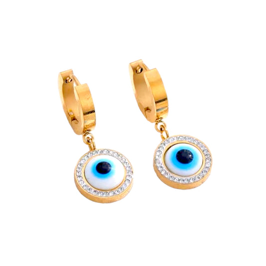 Evil Eye Huggies -18K