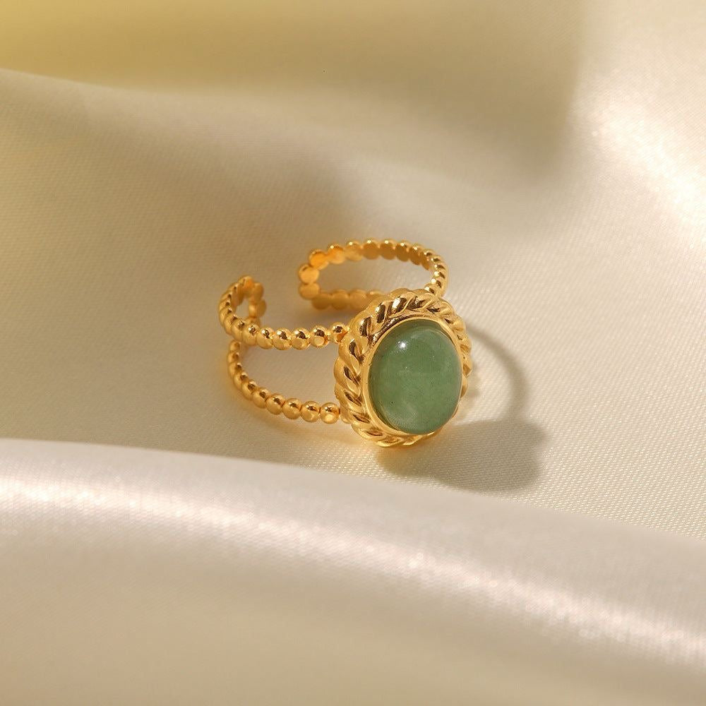 Jade Ring -18K