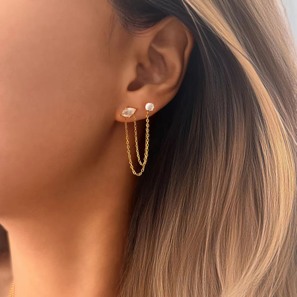 Glitzie Gal Stacked Studs