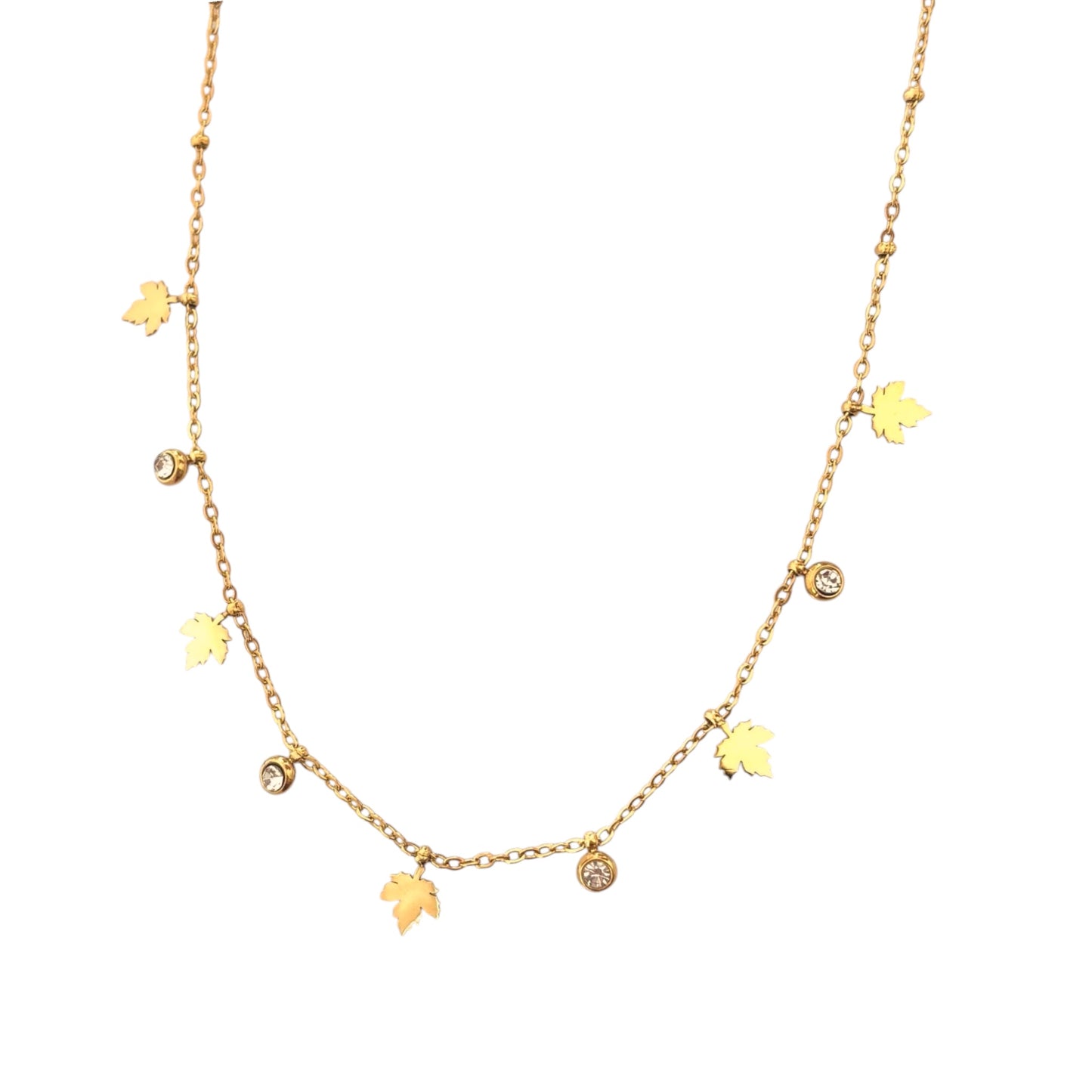 Leafy Glo Charm Necklace
