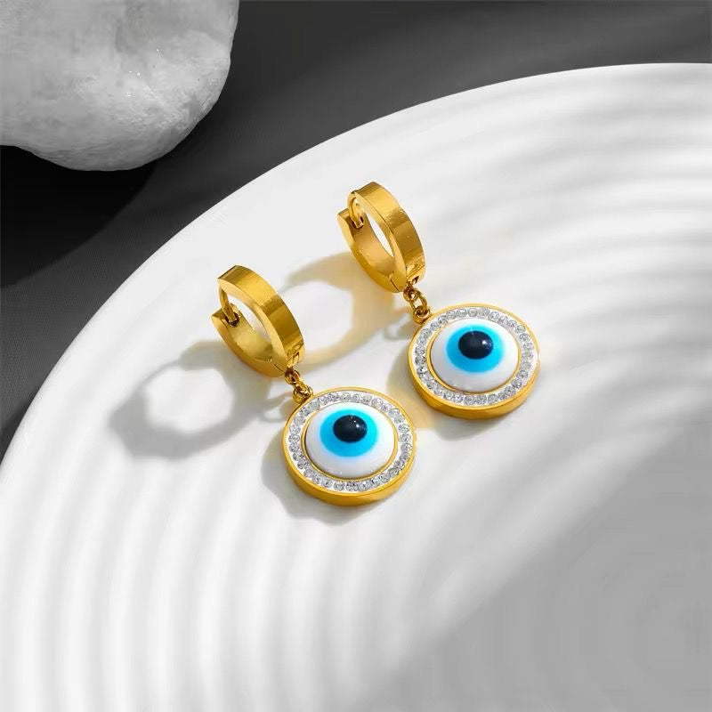 Evil Eye Huggies -18K