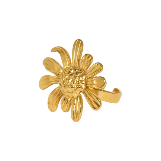 Sunflower Bloom Ring -18K