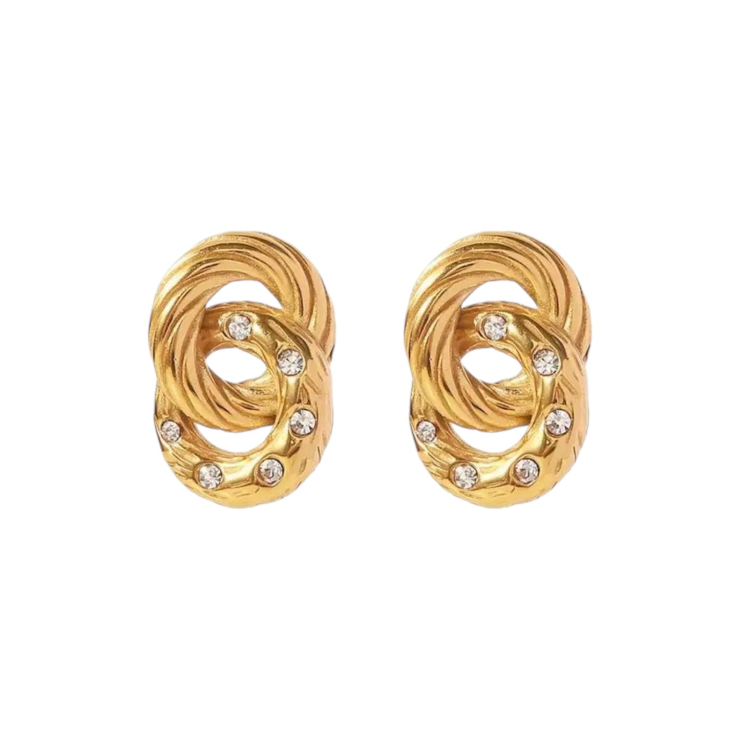 Infinity Pave Earrings -18K