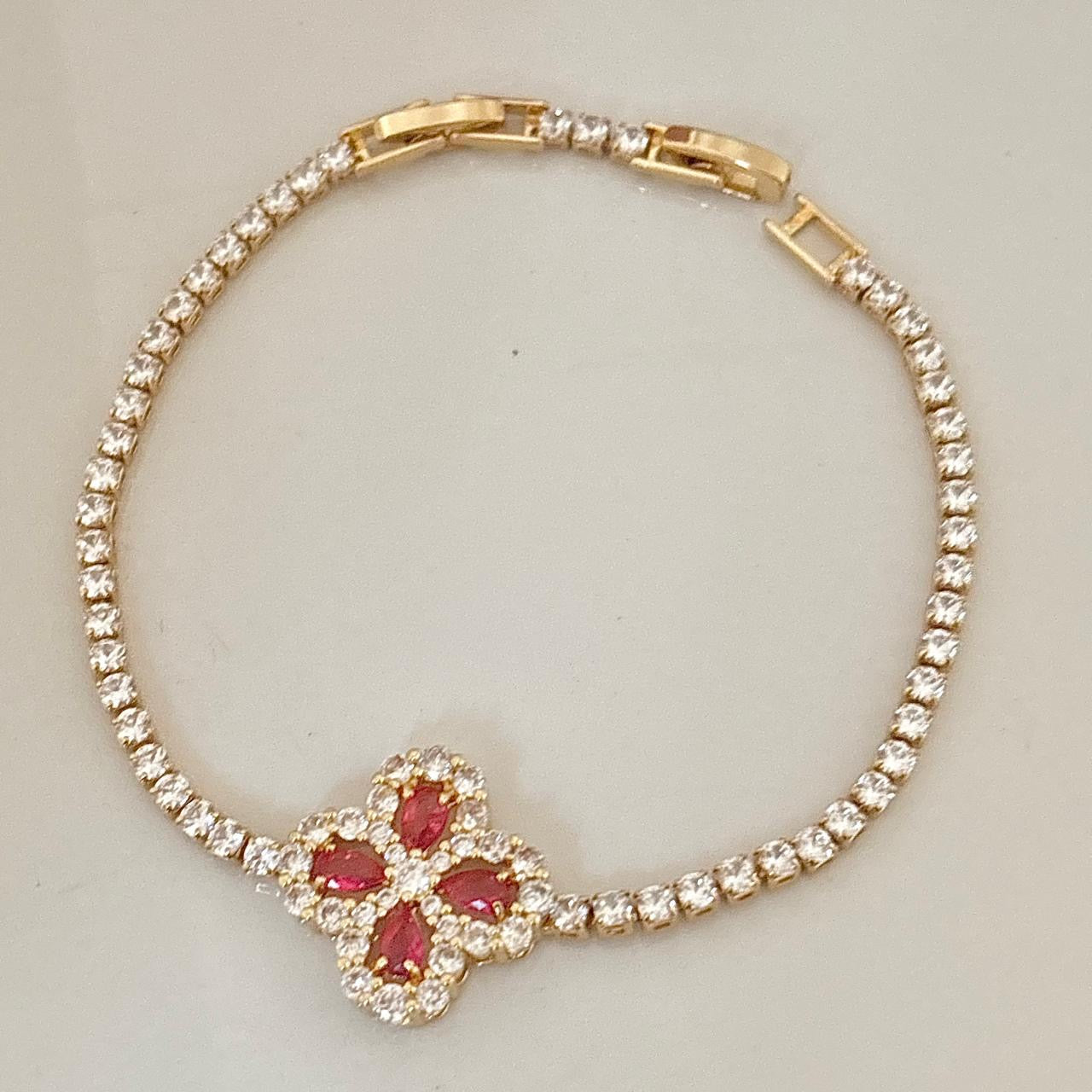 Dynasty Pink Cz Tennis Bracelet