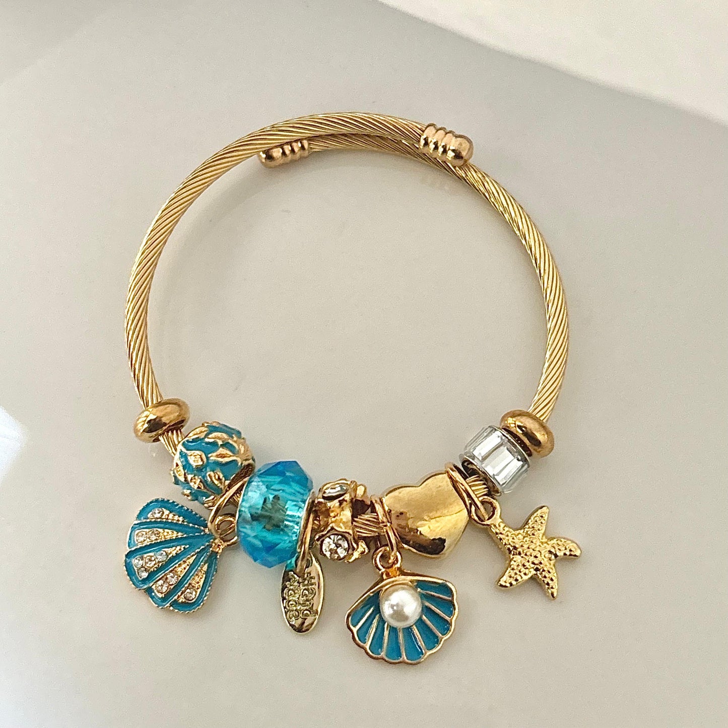 Beach Breeze Charm Bracelet -Blue