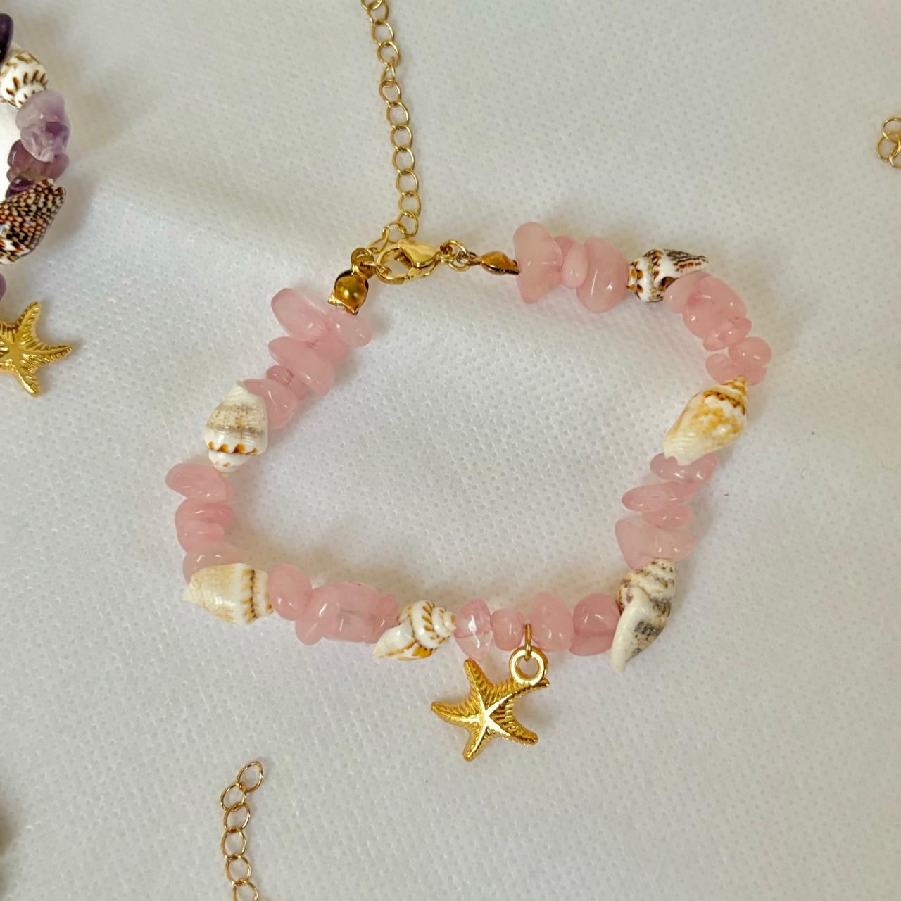 Sea Serenity Bracelet -Pink Quartz
