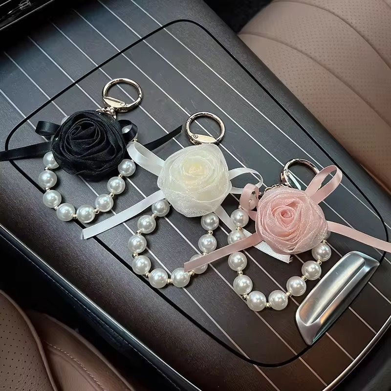 Rosa Pearl Bag Charm XKeychain
