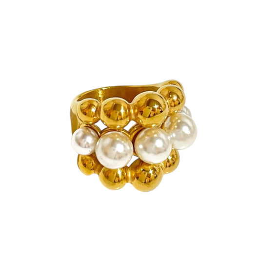 Pearly Affair Stacked Ring