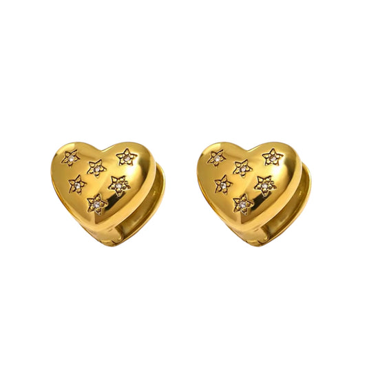 Hearty Stella Studs -18K