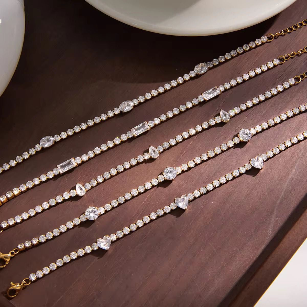 Halo Cut Luxus Tennis Bracelet