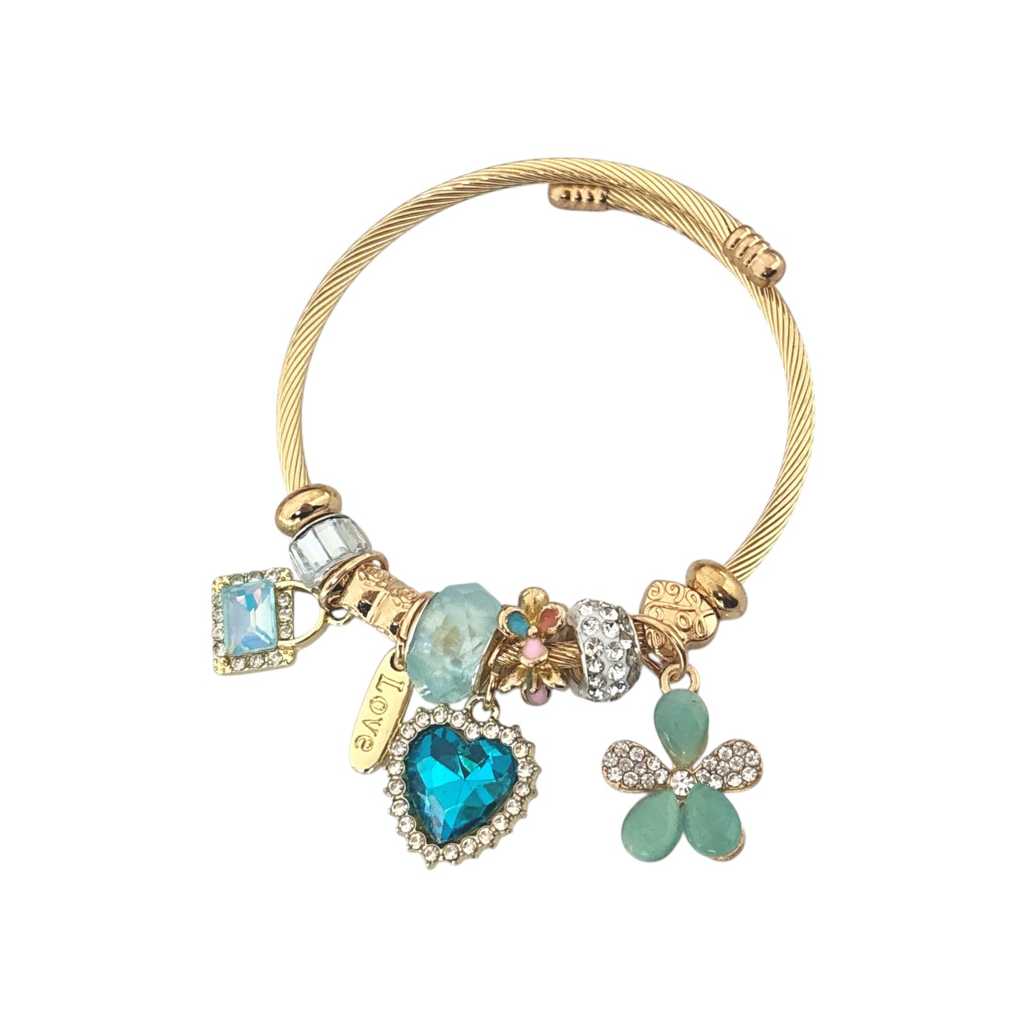 Euphoria Flora Multi Charm Bracelet -Whimsy Blue