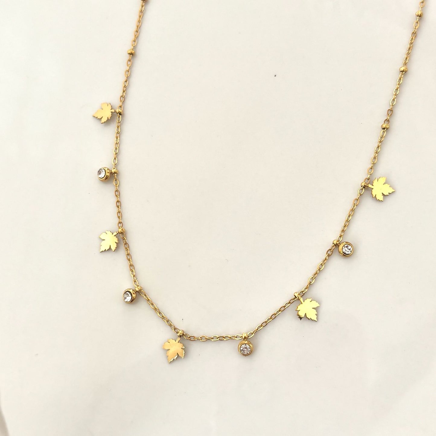Leafy Glo Charm Necklace
