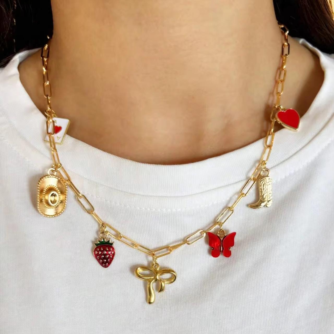 Coquette Rosie Charm Necklace