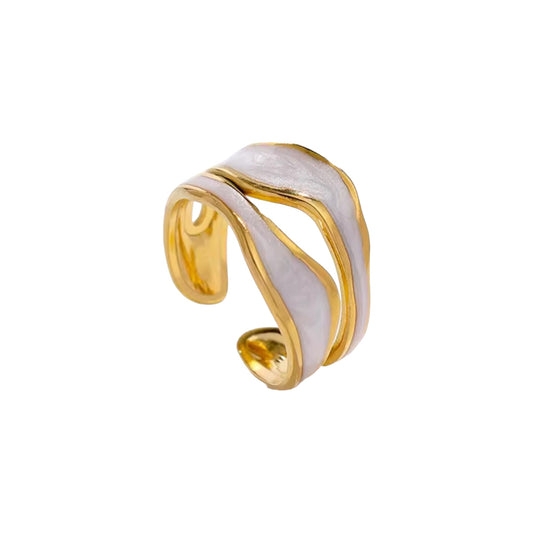 Shell Shine Ring -18K