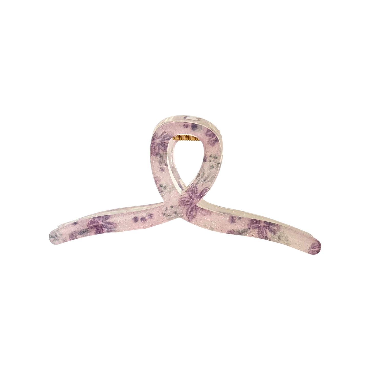 Floral Banana Claw Clips -Lilac