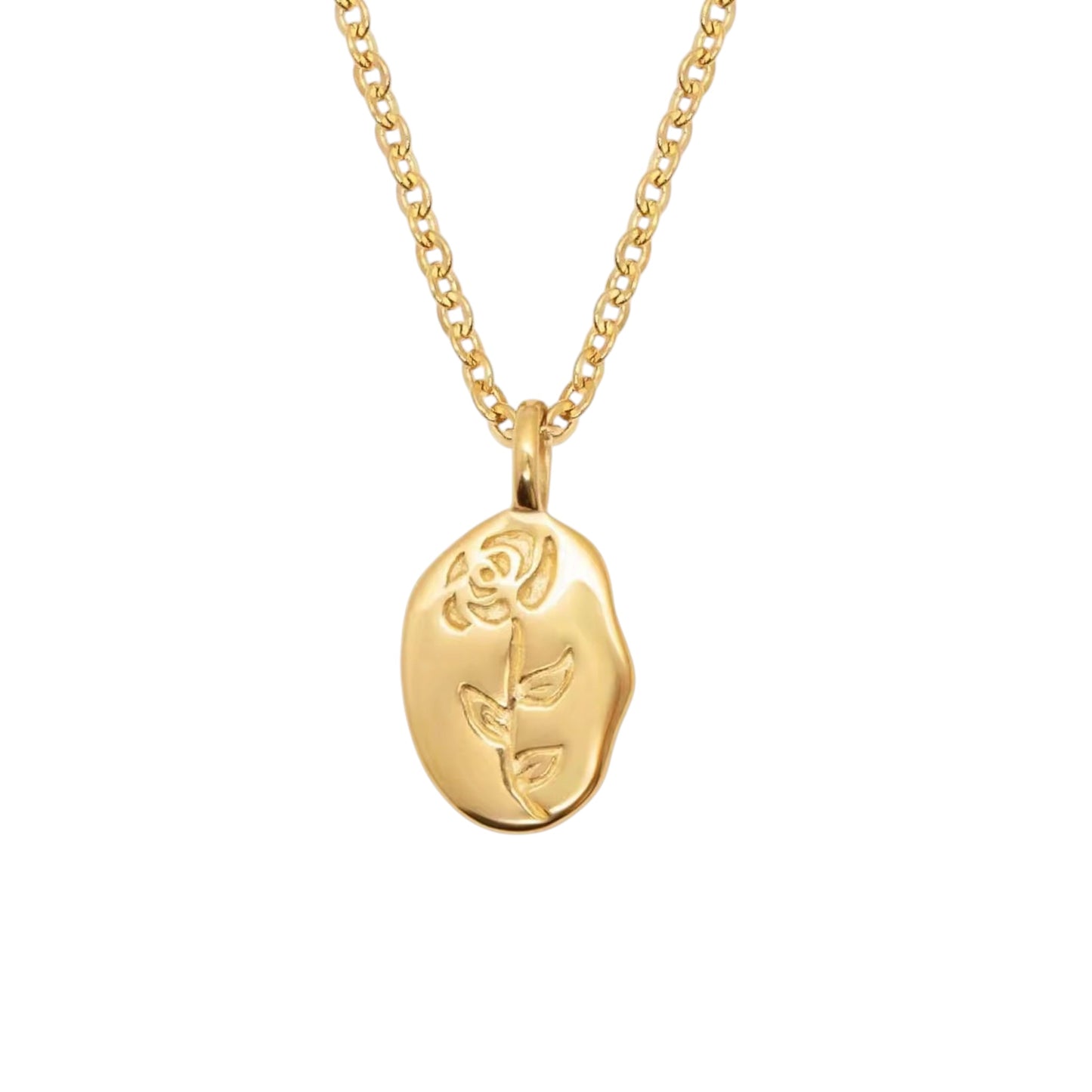 Hammered Rose Necklace