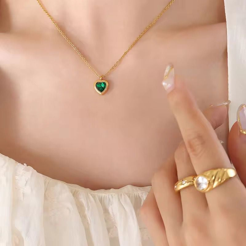 Heart Of Emerald Necklace