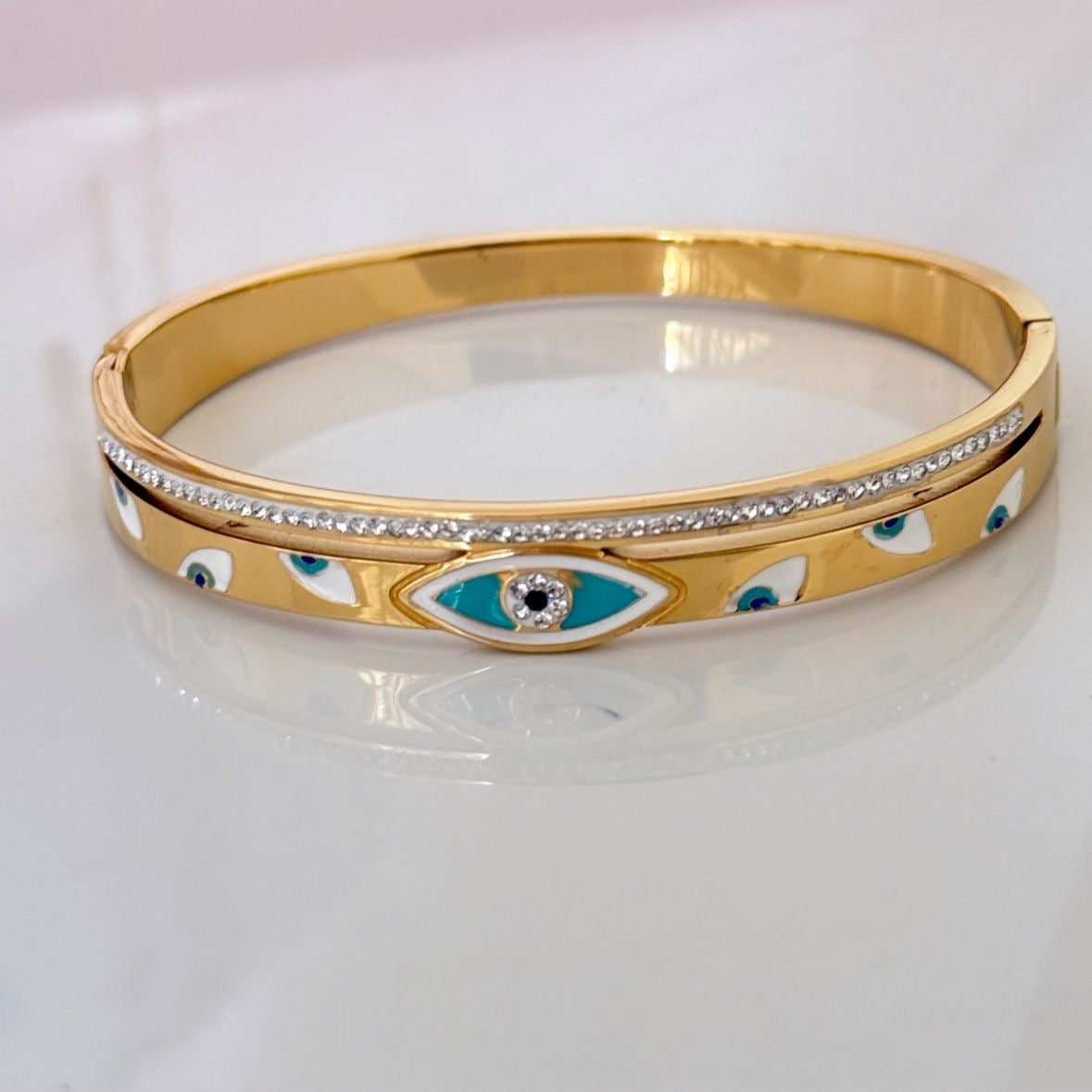 Turkish Eye Zircon Bracelet -18K