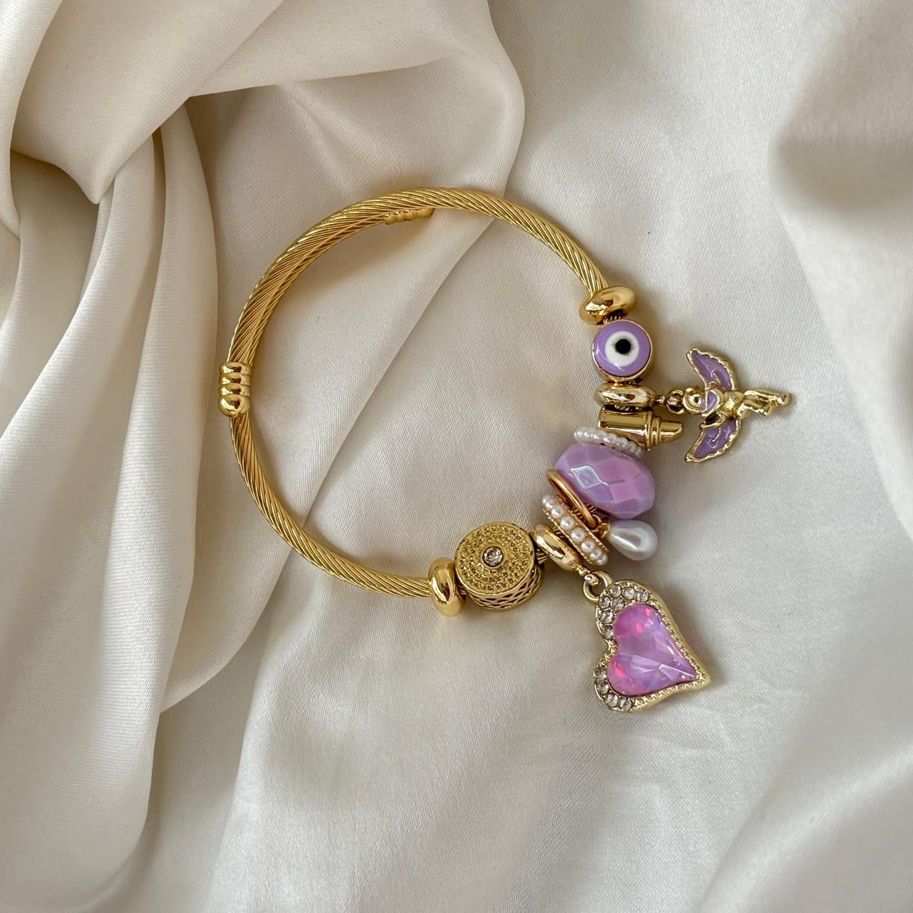 Lilac Dreams Charms Bracelet
