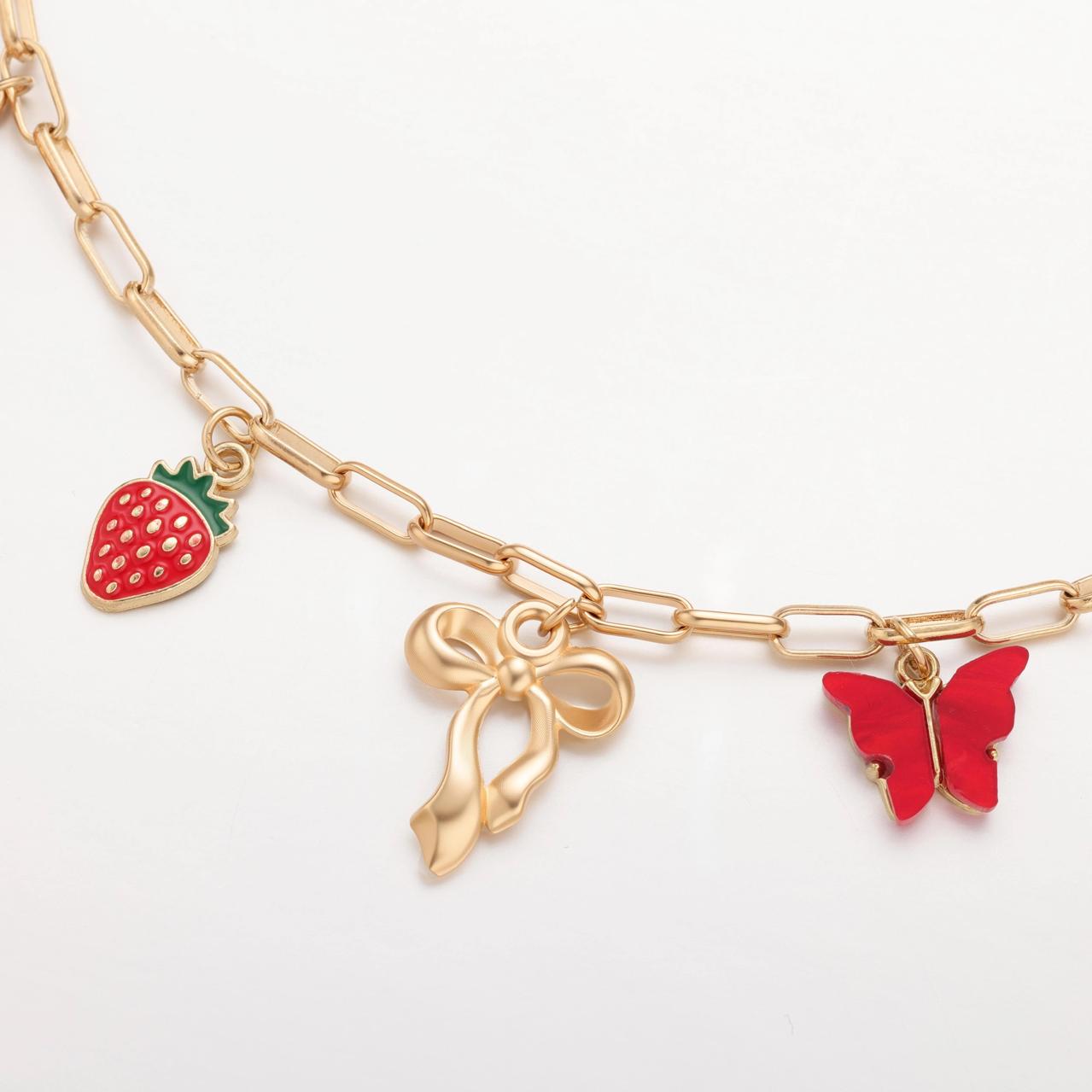 Coquette Rosie Charm Necklace