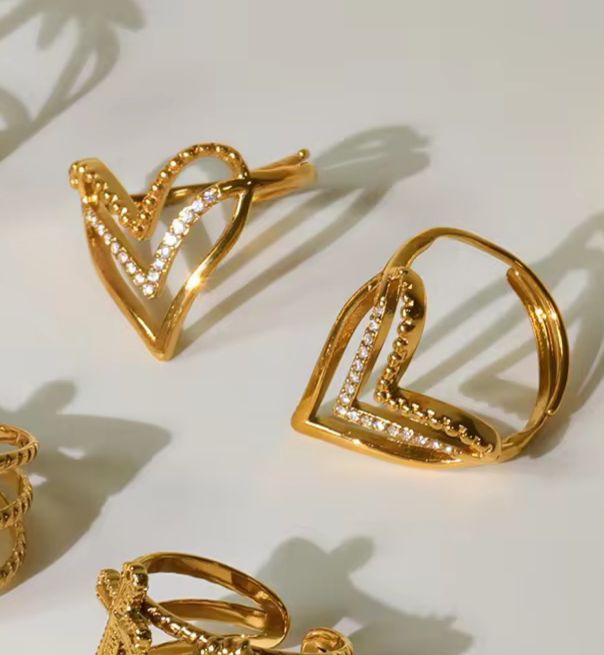 Sunset Heart Ring