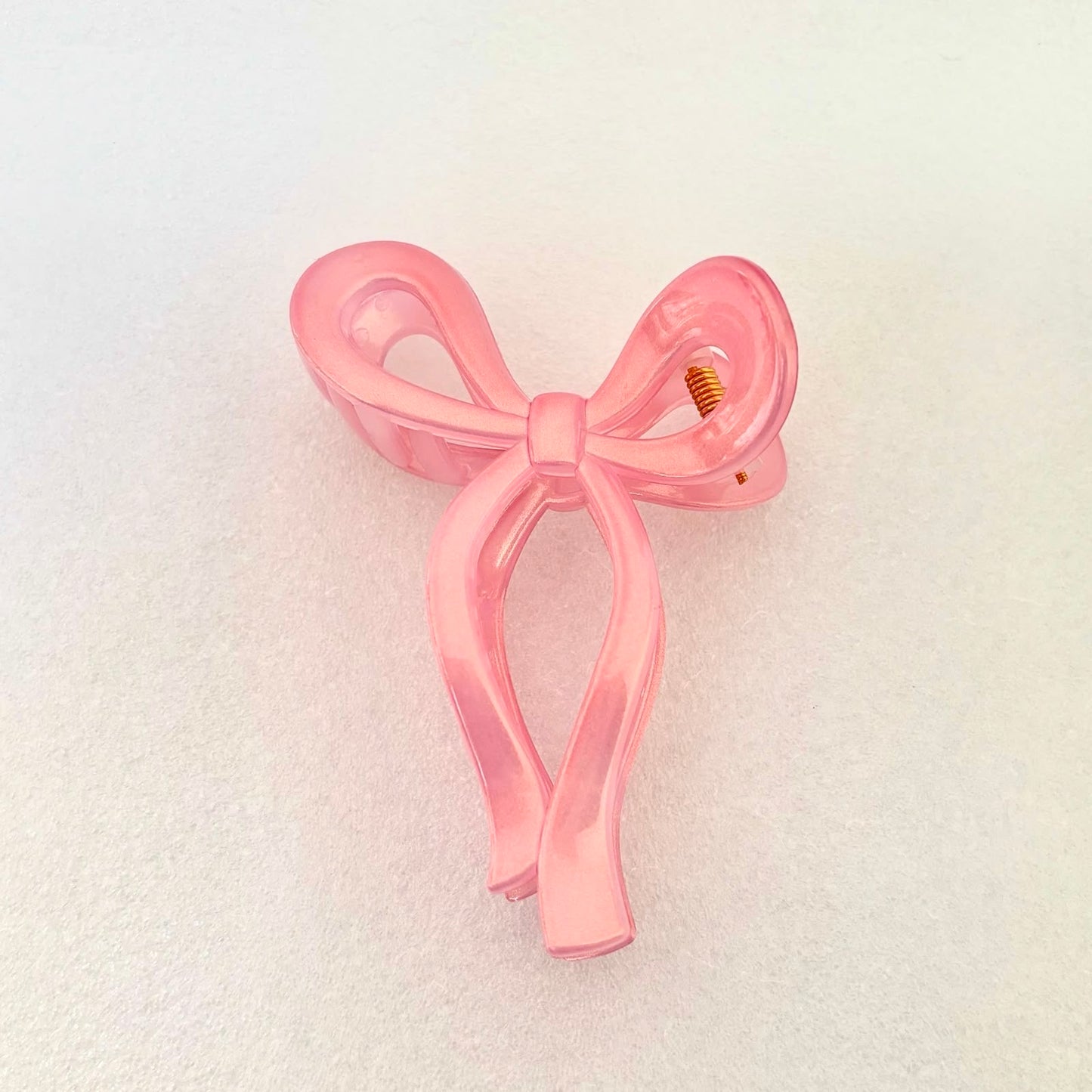 Chromic Bow Claw Clip -Blush Pink