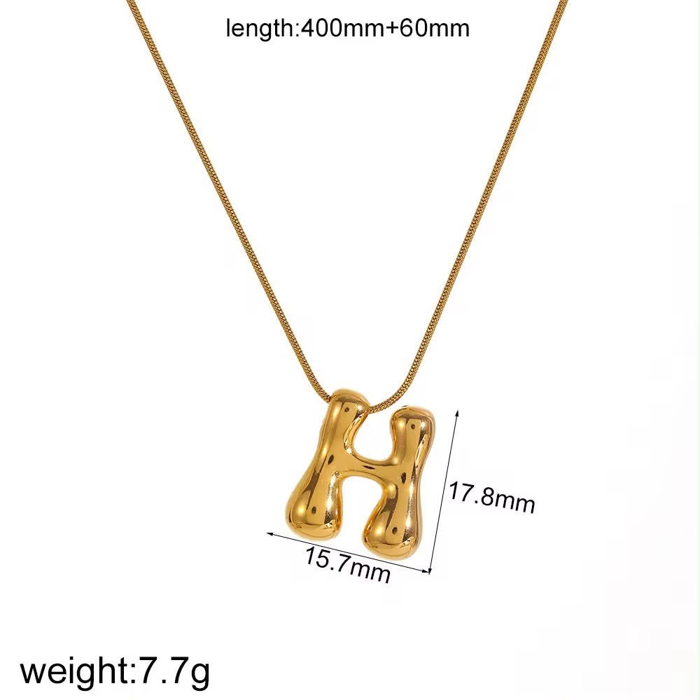Bubble Initial Necklace