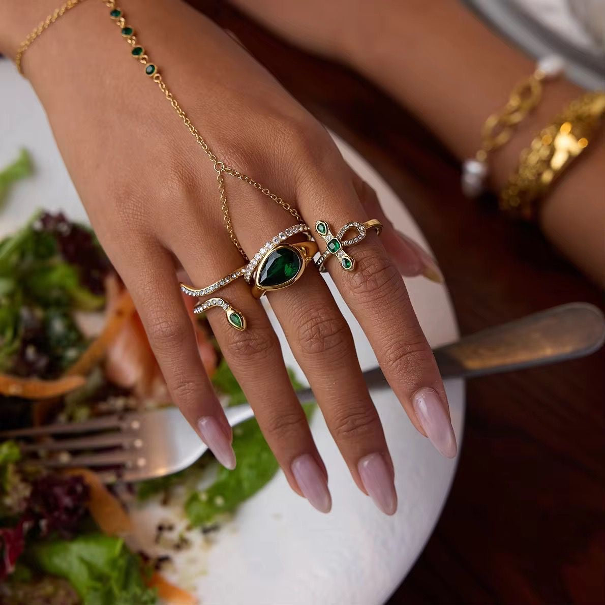 Emerald Dome Signet Ring