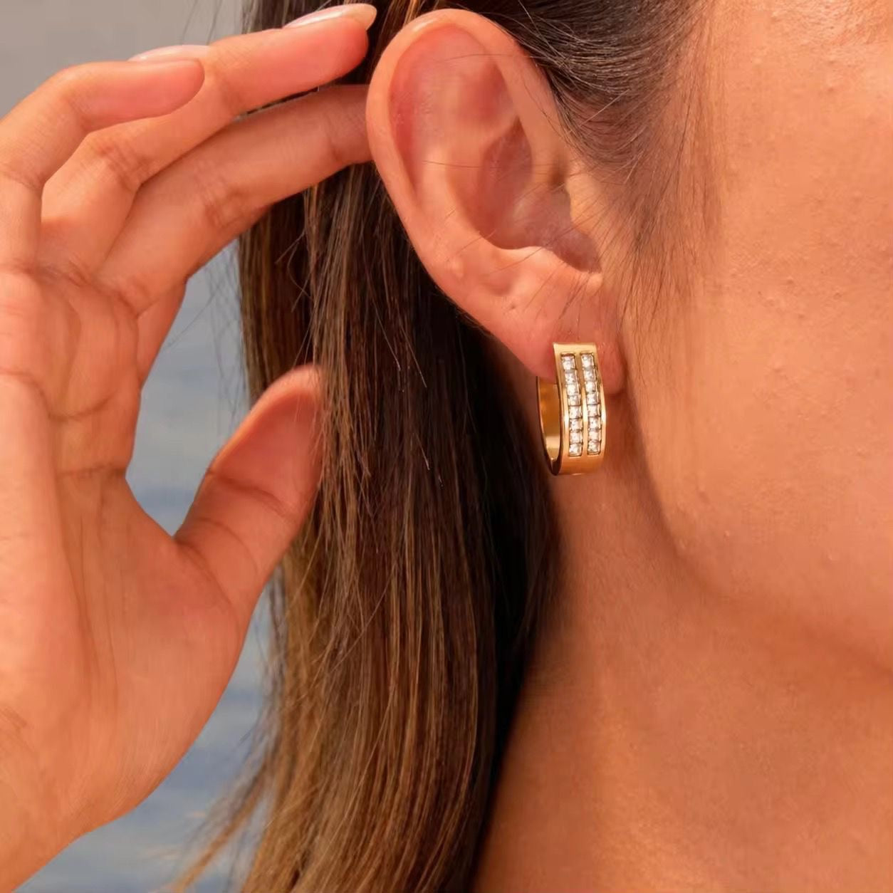 Harper Cz Hoops